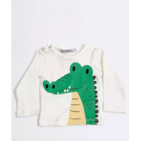Camiseta Infantil Estampa Jacaré Manga Longa Camiseta Infantil Estampa Jacaré Manga Longa