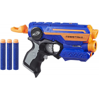 Lança Dardo Nerf Elite Firestrike Hasbro Azul A0709 Lança Dardo Nerf Elite Firestrike Hasbro Azul A0709