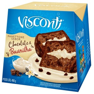 Panettone Chocolate com Baunilha Visconti 450g Panettone Chocolate com Baunilha Visconti 450g