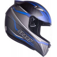 Capacete Ebf New Spark Ilusion 60/Preto Fosco/Azul Capacete Ebf New Spark Ilusion 60/Preto Fosco/Azul
