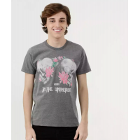 Camiseta Juvenil Estampa Caveira Manga Curta Camiseta Juvenil Estampa Caveira Manga Curta