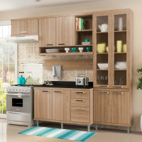 Cozinha Compacta com Tampo 6 Peças 5817-S9T Sicília - Multimóveis - Argila acetinado Cozinha Compacta com Tampo 6 Peças 5817-S9T Sicília - Multimóveis - Argila acetinado