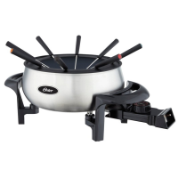 Aparelho de Fondue Elétrico 10 Peças Oster Inox Aparelho de Fondue Elétrico 10 Peças Oster Inox