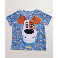 Camiseta Infantil Estampa Pets Manga Curta Camiseta Infantil Estampa Pets Manga Curta