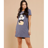 Camisola Feminina Estampa Mickey Manga Curta Disney Camisola Feminina Estampa Mickey Manga Curta Disney