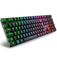 Teclado Mecânico Gamer Sharkoon PureWriter RGB Switch Kailh Blue ABNT2 Teclado Mecânico Gamer Sharkoon PureWriter RGB Switch Kailh Blue ABNT2