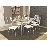 Conjunto Mesa Kappesberg Reno com 6 Cadeiras Munique Conjunto Mesa Kappesberg Reno com 6 Cadeiras Munique