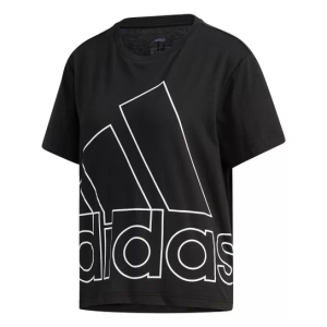 Camiseta Adidas Big Logo Vazado Feminina - Preto e Branco Camiseta Adidas Big Logo Vazado Feminina - Preto e Branco