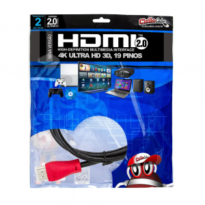 Cabo HDMI 2.0 Ultra HD 4K 50/60hz 3D 2 Metros Cabo HDMI 2.0 Ultra HD 4K 50/60hz 3D 2 Metros
