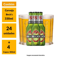 Super Kit Becks (24 Garrafas + 4 Copos) Super Kit Becks (24 Garrafas + 4 Copos)