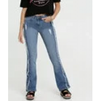Calça Jeans Flare Feminina Desfiada - Marisa Calça Jeans Flare Feminina Desfiada - Marisa