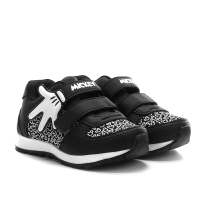 Tênis Infantil Disney Mickey Mão Jogging Velcro Masculino - Preto Tênis Infantil Disney Mickey Mão Jogging Velcro Masculino - Preto