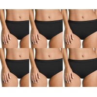 Kit com 6 Calcinhas Altas Hanes Preto Kit com 6 Calcinhas Altas Hanes Preto