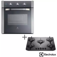 Forno Eletrico de Embutir Electrolux 80L Inox 220V + Cooktop a Gas Electrolux Mesa de Vidro com 05 Bocas Preto - GC70V - EXCJOE8MX201 Forno Eletrico de Embutir Electrolux 80L Inox 220V + Cooktop a Gas Electrolux Mesa de Vidro com 05 Bocas Preto - GC70V - EXCJOE8MX201