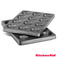 Kit Formas para Mini Bolinhos em Aço Carbono - Kitchenaid Kit Formas para Mini Bolinhos em Aço Carbono - Kitchenaid