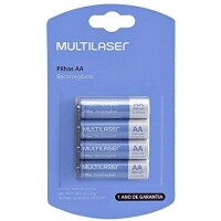 Pilhas Recarregáveis Aa Multilaser 2500Mah Com 4 Unidades - CB052 Pilhas Recarregáveis Aa Multilaser 2500Mah Com 4 Unidades - CB052