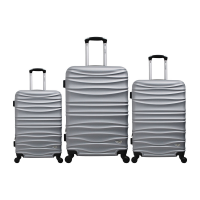 Conjunto de Malas de Viagem Yins com Rodinhas Giro 360° 3 Peças Prata YS21054PA Conjunto de Malas de Viagem Yins com Rodinhas Giro 360° 3 Peças Prata YS21054PA