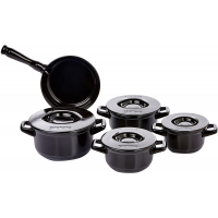 Conjunto Duo+ (Smart) 5 Peças - Preto Ceraflame Preto 60 x 60 x 22cm Conjunto Duo+ (Smart) 5 Peças - Preto Ceraflame Preto 60 x 60 x 22cm