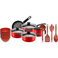 Jogo de Panelas 5 peças Antiaderente Vermelha + Kit Tigelas 6 Peças Vermelho + Utensílios 4 Peças Jogo de Panelas 5 peças Antiaderente Vermelha + Kit Tigelas 6 Peças Vermelho + Utensílios 4 Peças
