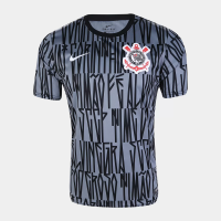 Camisa Corinthians Pré Jogo 19/20 Nike Masculina - Cinza e Preto Camisa Corinthians Pré Jogo 19/20 Nike Masculina - Cinza e Preto