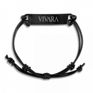 Pulseira Life Masculina Couro Preto - Vivara Pulseira Life Masculina Couro Preto - Vivara