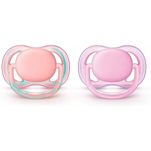 Chupeta Ultra Air Lisa 0-6 Meses Dupla Philips Avent Rosa Chupeta Ultra Air Lisa 0-6 Meses Dupla Philips Avent Rosa