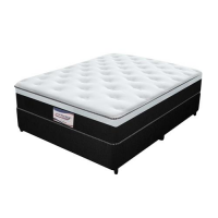 Cama Box + Colchão Casal Plumatex Lisboa com Pillow Inn e Molas Ensacadas 62x138x188 cm - Branco/Preto Cama Box + Colchão Casal Plumatex Lisboa com Pillow Inn e Molas Ensacadas 62x138x188 cm - Branco/Preto