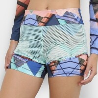 Short Adidas Collab Dualsho Feminino - Verde e Azul Short Adidas Collab Dualsho Feminino - Verde e Azul