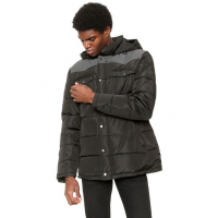 Jaqueta Puffer Handbook Botões Preta Jaqueta Puffer Handbook Botões Preta