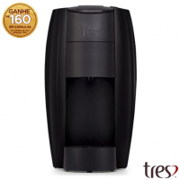 Cafeteira Três Corações Lov Preto Brilhante para Café Espresso - 2003897 Cafeteira Três Corações Lov Preto Brilhante para Café Espresso - 2003897