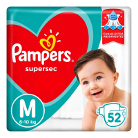 2 unidades Fraldas Pampers Supersec M 52 Unidades (104 Unidades) 2 unidades Fraldas Pampers Supersec M 52 Unidades (104 Unidades)