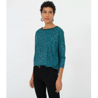 Blusa Manga Curta Estampa Animal Print Verde Blusa Manga Curta Estampa Animal Print Verde