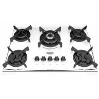 Cooktop A Gás Dako Turbo 5 Bocas Superautomático Branco Bivolt Cooktop A Gás Dako Turbo 5 Bocas Superautomático Branco Bivolt
