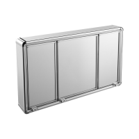 Espelheira Para Banheiro LBP14/S 3 Portas 73x45cm Alumínio - Astra Espelheira Para Banheiro LBP14/S 3 Portas 73x45cm Alumínio - Astra