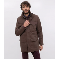 Jaqueta Parka em Sarja Jaqueta Parka em Sarja