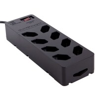 Filtro de linha 8 tomadas iClamper 8 - Proteção contra Surto Elétrico - 13000 Preto Filtro de linha 8 tomadas iClamper 8 - Proteção contra Surto Elétrico - 13000 Preto