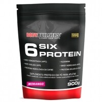 6 Six Protein Refil 900g - Bodybuilders - Morango 6 Six Protein Refil 900g - Bodybuilders - Morango