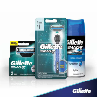 Kit Gillette Mach3 Aqua Grip Regular Aparelho De Barbear Com 2 Lâminas E Mini Gel Grátis Kit Gillette Mach3 Aqua Grip Regular Aparelho De Barbear Com 2 Lâminas E Mini Gel Grátis