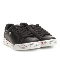 Tênis Via Marte Estampado Feminino - Preto Tênis Via Marte Estampado Feminino - Preto