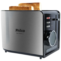 Torradeira Philco Easy Toast Ptr2 – Aço Escovado/Preto Torradeira Philco Easy Toast Ptr2 – Aço Escovado/Preto