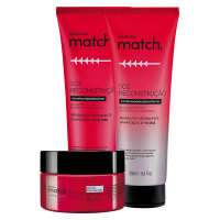 Combo Match SOS Reconstrução: Shampoo + Condicionador + Máscara Combo Match SOS Reconstrução: Shampoo + Condicionador + Máscara