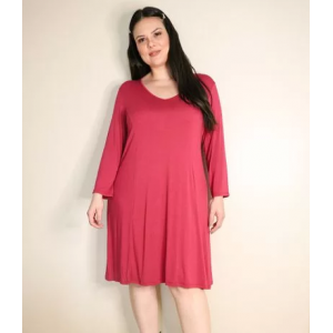 Vestido Liso com Ajuste nas Costas Curve & Plus Size Vestido Liso com Ajuste nas Costas Curve & Plus Size