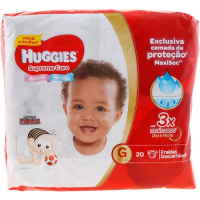 Fraldas Descartáveis Huggies Supreme Care Tamanho G - 20 Unidades Fraldas Descartáveis Huggies Supreme Care Tamanho G - 20 Unidades