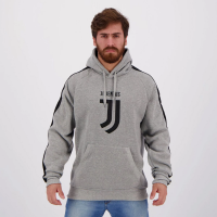 Blusa Moletom Juventus Cinza e Preto Blusa Moletom Juventus Cinza e Preto
