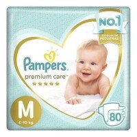 Fralda Pampers M Premium Care Jumbo - 80 Unidades Fralda Pampers M Premium Care Jumbo - 80 Unidades