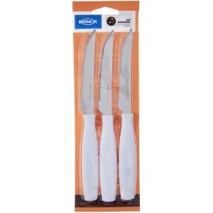 Faca De Churrasco Itaparica 3 Pcs Branco Brinox Branco Faca De Churrasco Itaparica 3 Pcs Branco Brinox Branco