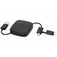 Cabo Griffin USB Lightning 2 Em1 Retrátil Preto
Cabo Griffin USB Lightning 2 Em1 Retrátil Preto