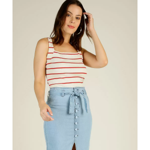 Blusa Regata Feminina Listrada Alças Largas Marisa Blusa Regata Feminina Listrada Alças Largas Marisa