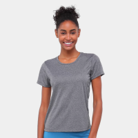Camiseta Gonew Básica Workout Feminina - Mescla Claro Camiseta Gonew Básica Workout Feminina - Mescla Claro