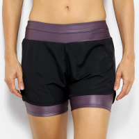 2 Short Fila Belt Feminino - Preto e Cinza 2 Short Fila Belt Feminino - Preto e Cinza